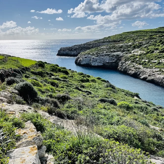 Gozo Hiking - The View of Mgarr Ix Xini Bay