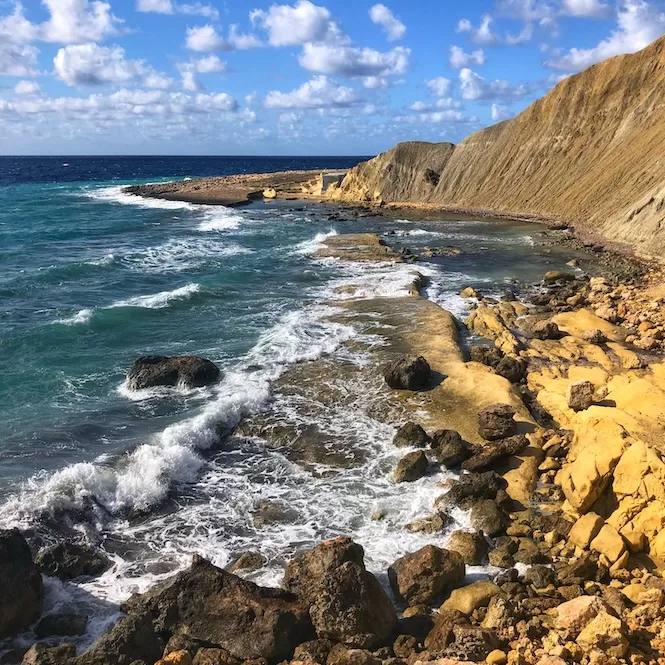 Secret Beaches in Gozo - Clay Cliffs on the Way from Mgarr to Xatt l-Aħmar