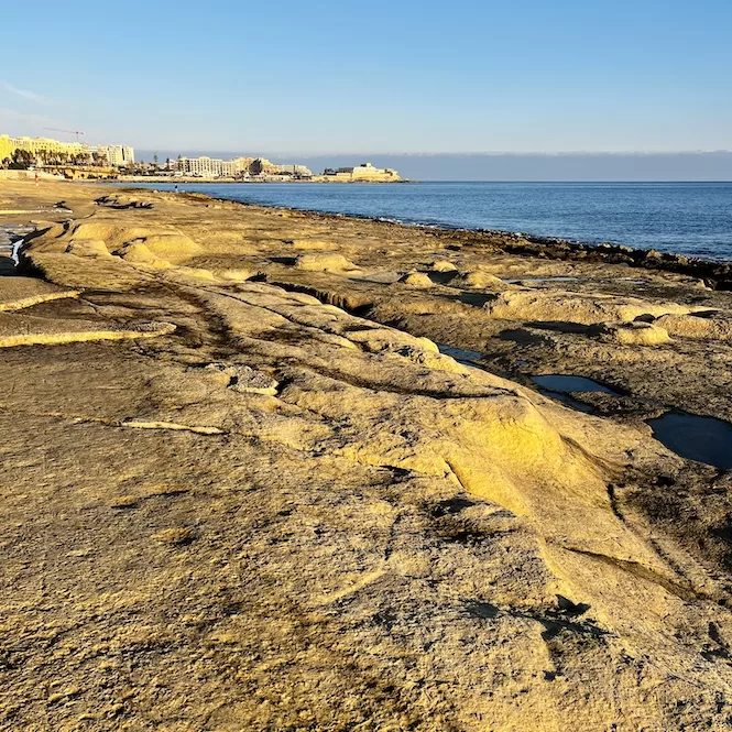 Sliema in Malta - Rocky Beach next to Exiles