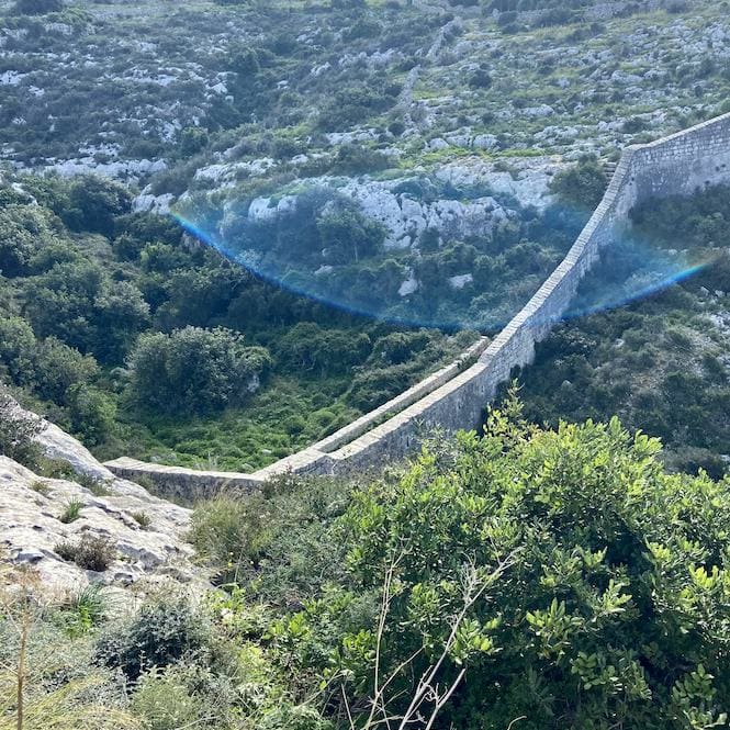Victoria Lines Malta - Lines over Wied il-Faham Valley