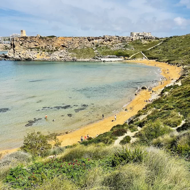 Ghajn Tuffieha Bay - Abonded Riviera Hotel on the Top