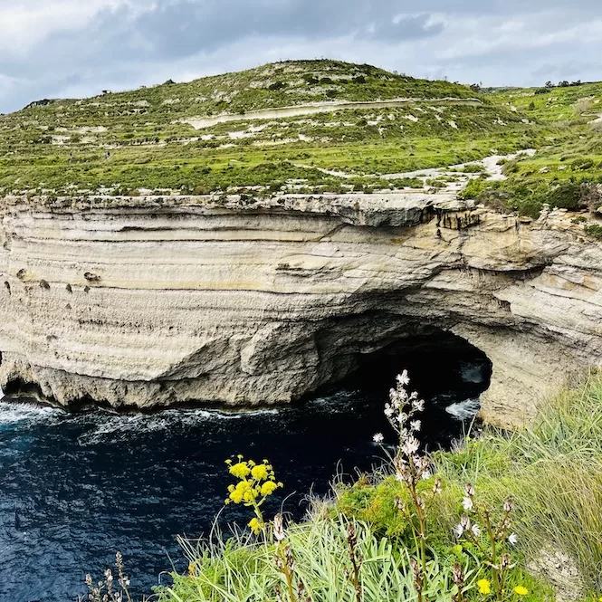 Map of Malta and Gozo - Ras id-Dawwara Caves