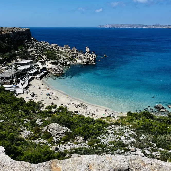 Malta Beaches Map - Paradise Bay Beach