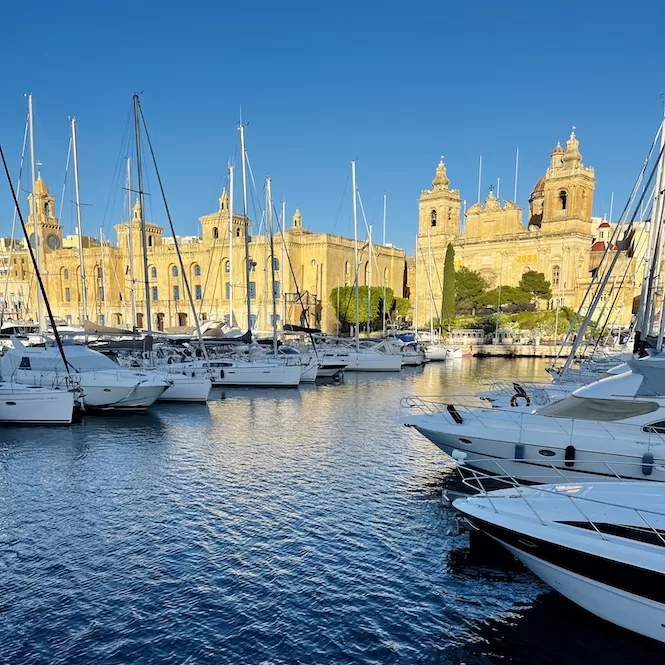 How to Get Around Malta - Views of Grand Harbour on Valletta to Three Cities Ferry.JPG