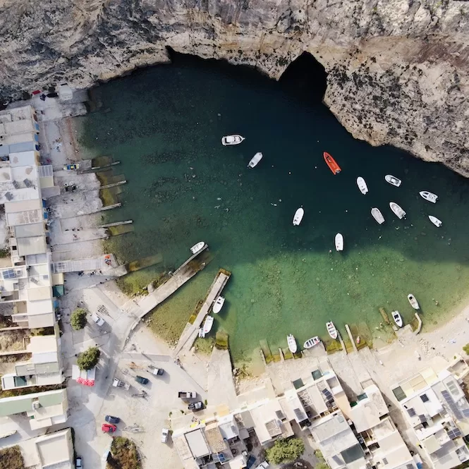 Inland Sea in Gozo - Drone View