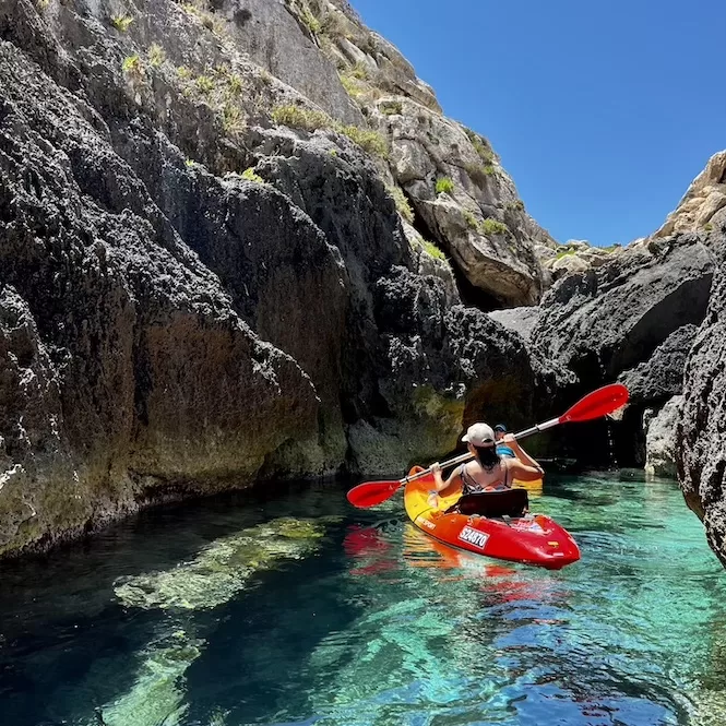 Kayaking in Malta - Exploring Mgarr Ix-Xini Bay Inlets