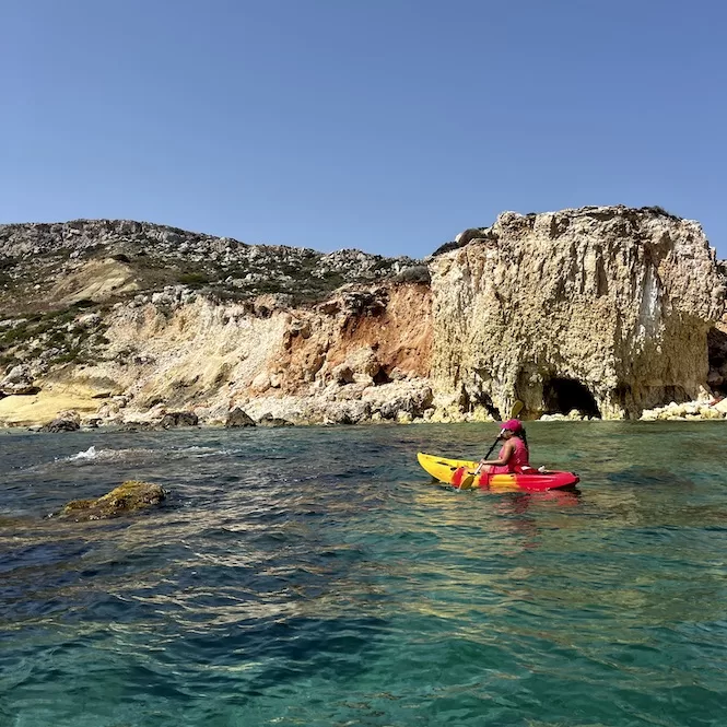 Kayaking in Malta - Imgiebah Bay