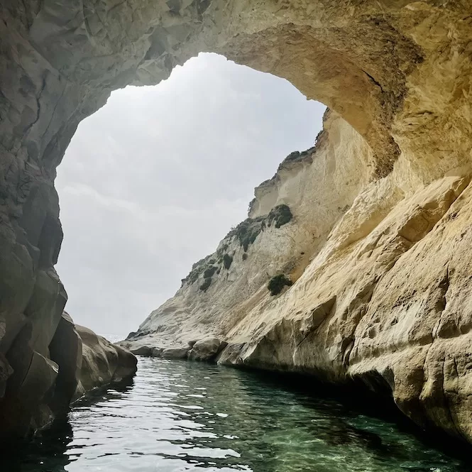 Kayaking in Malta - Munxar Arch