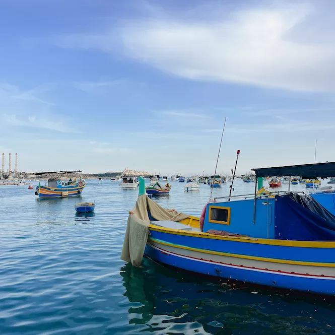 Marsaxlokk Fishing Village - 'Luzzu' Fishing Boats