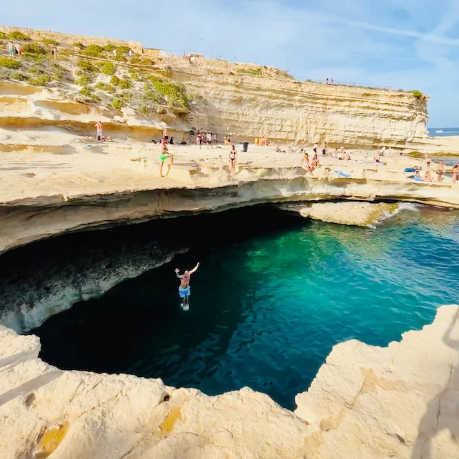 St. Peter's Pool - Jumping into the Pool