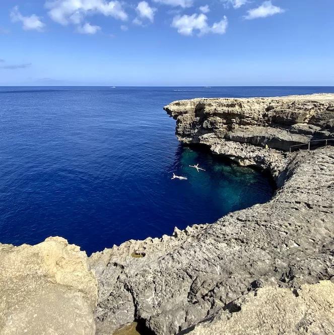 Gozo Hiking Trails - Billinghurst Cave on a Hike from Xwejni to Ghasi Valley