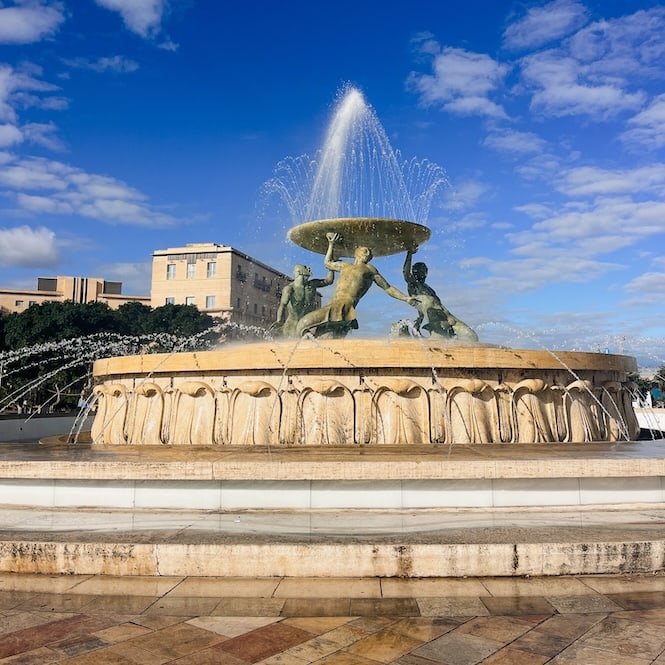 What to do in Valletta - Triton's Fountain Valletta