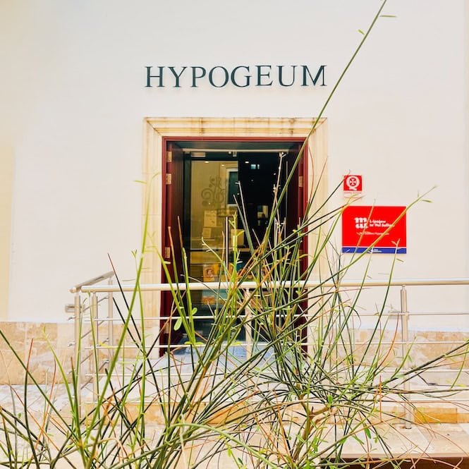 Entrance to the Ħal Saflieni Hypogeum, Malta's top tourist attraction